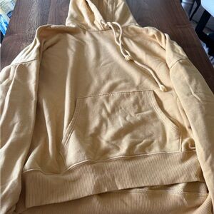 American Eagle Outfitters Men's Beige Hoodie Sweater